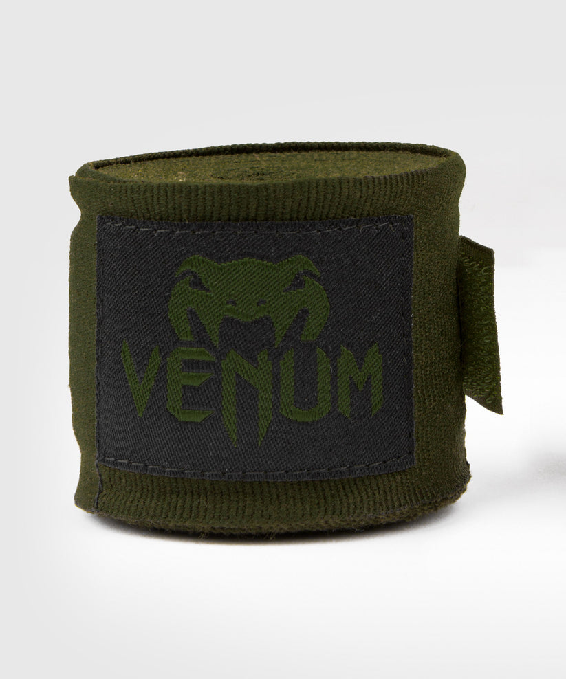 Venum Elastische Boxbandagen Kontact – 4 m, 2 Stück – Olivgrün/Beige, Baumwolle