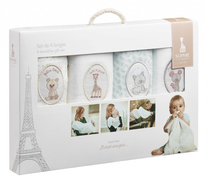 Sophie la girafe Wohndecke – Baumwolle, Mehrfarbig – 70 × 70 cm