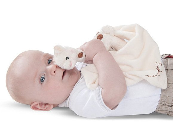 Sophie la girafe Geschenkset Schmusetuch Plüschtier – Giraffe – ab 0 Jahren – Baumwolle – braun/weiss/beige
