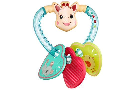 Sophie la girafe Plüschtier – mit Rassel – 22,5×21,5×6 cm – 1 Stück – ab 0 J. – Kautschuk – mehrfarbig