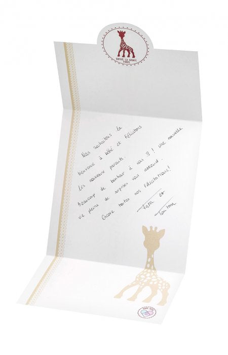 Sophie la girafe Plüschtier – mit Rassel – 22,5×21,5×6 cm – 1 Stück – ab 0 J. – Kautschuk – mehrfarbig