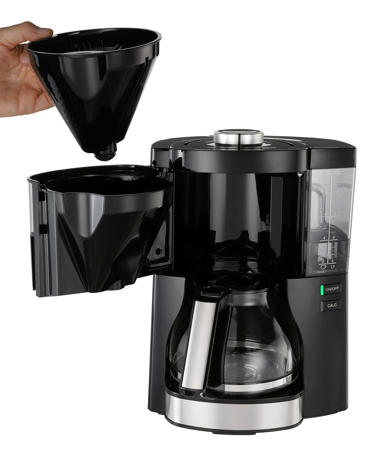 Melitta Look Perfection Filterkaffeemaschine – 10 Tassen, 1,25 l, Schwarz