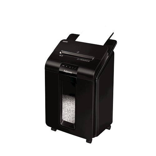 Fellowes AutoMax 100M – Aktenvernichter mit Autofeed 100 Blatt, DIN P-4, Partikelschnitt 4 × 10 mm, 23 l