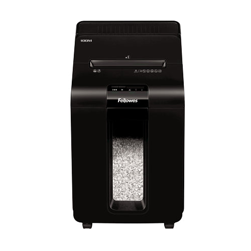 Fellowes AutoMax 100M – Aktenvernichter mit Autofeed 100 Blatt, DIN P-4, Partikelschnitt 4 × 10 mm, 23 l