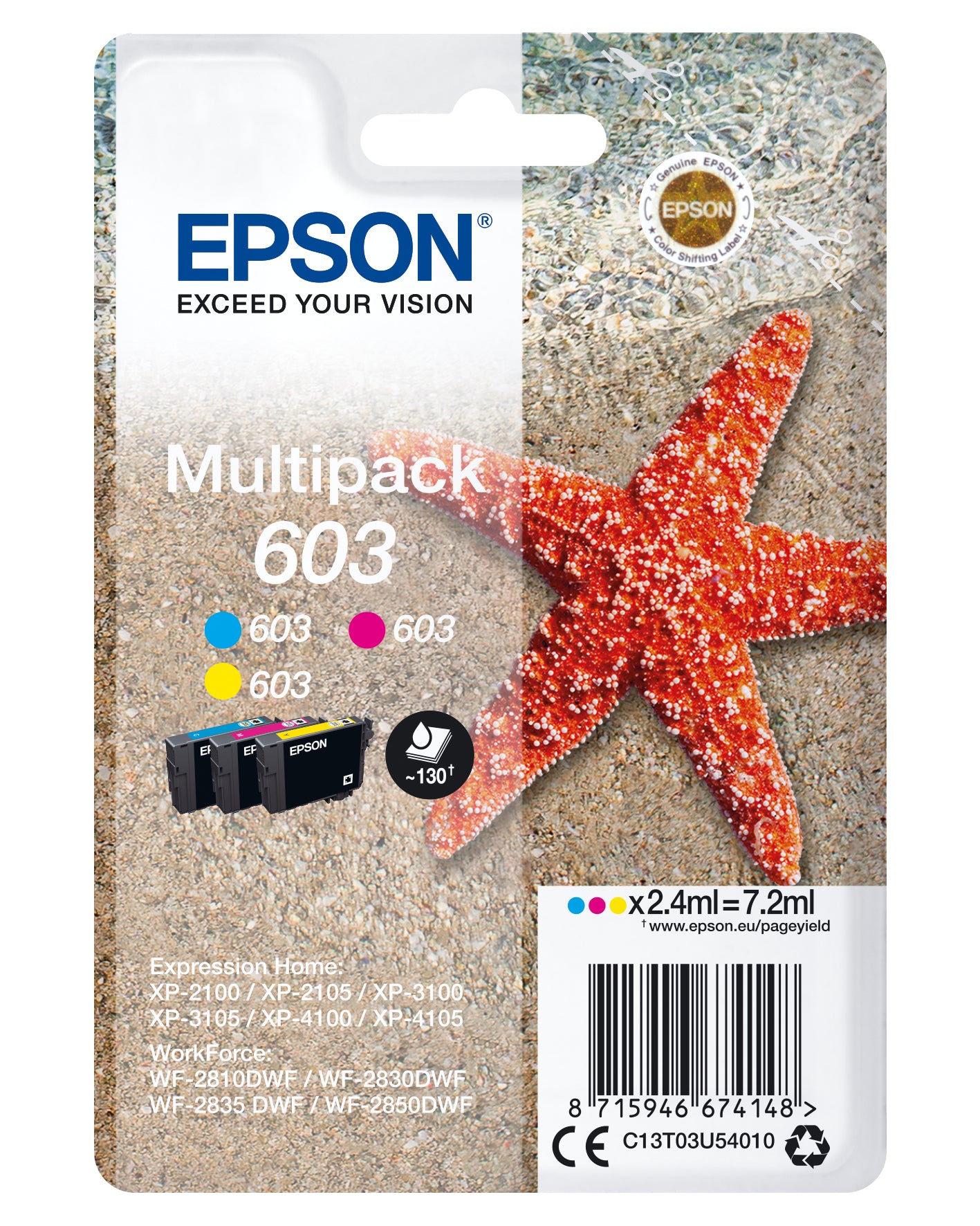 Epson Tintenpatronen-Multipack 603, 3er-Pack – für 603-Serie