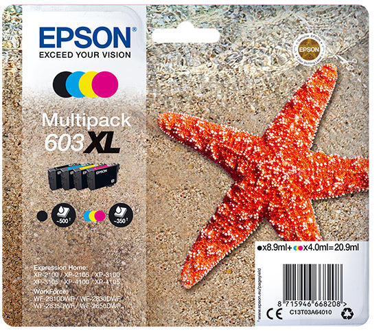 Epson Tintenpatronen-Multipack 603XL, CMYK, XL