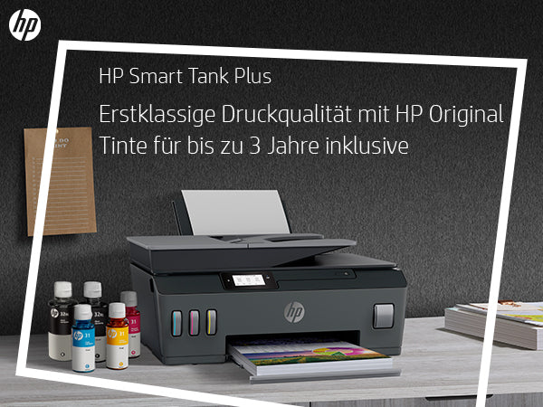 HP Smart Tank Plus 655 – Farbiges Tintenstrahl-MFP A4, 4-in-1 – USB/WLAN – Duplex, ADF – 11 S./Min. S/W, 5 S./Min. Farbe