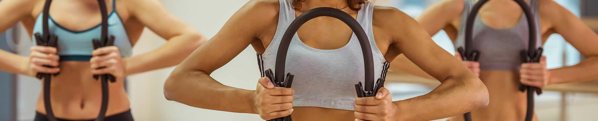 Gymstick Pilates Ring 62005, Ø 40,5 cm, Höhe 5,5 cm – Grau/Schwarz, Polyurethan (PU)/Glasfaser/EVA