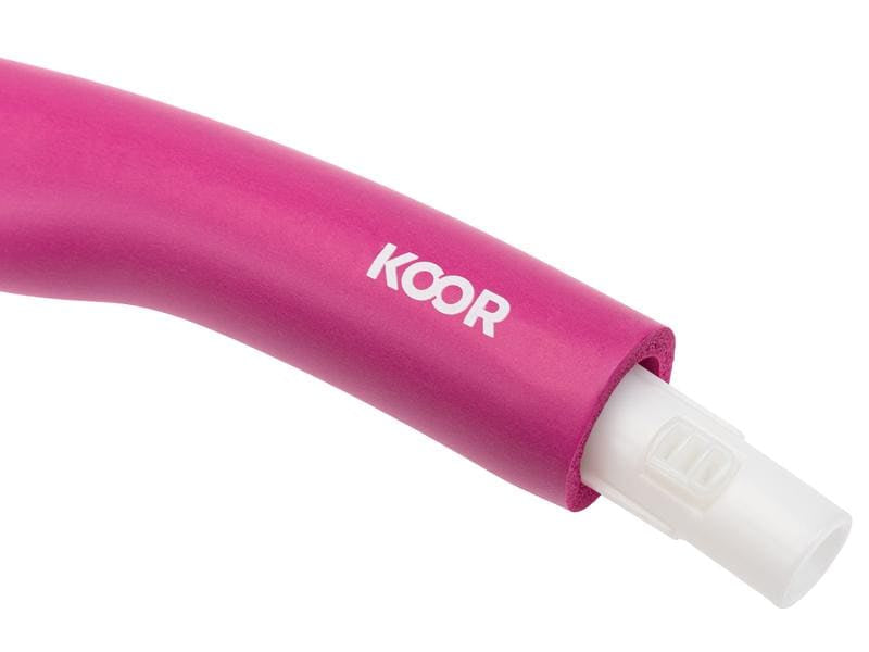 KOOR Hula-Hoop – 100 cm, 1,5 kg – grau/pink