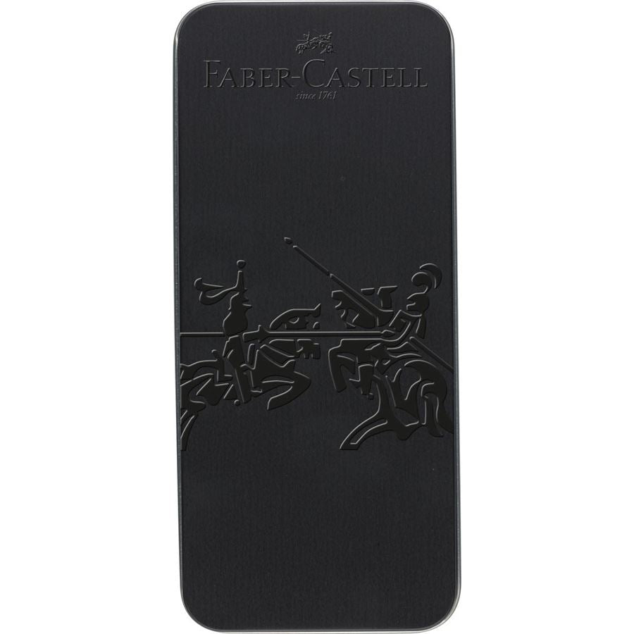 Faber-Castell Grip Edition Schreibset – Kugelschreiber XB & Füllfederhalter M – Blau – Metalletui – 2-teilig