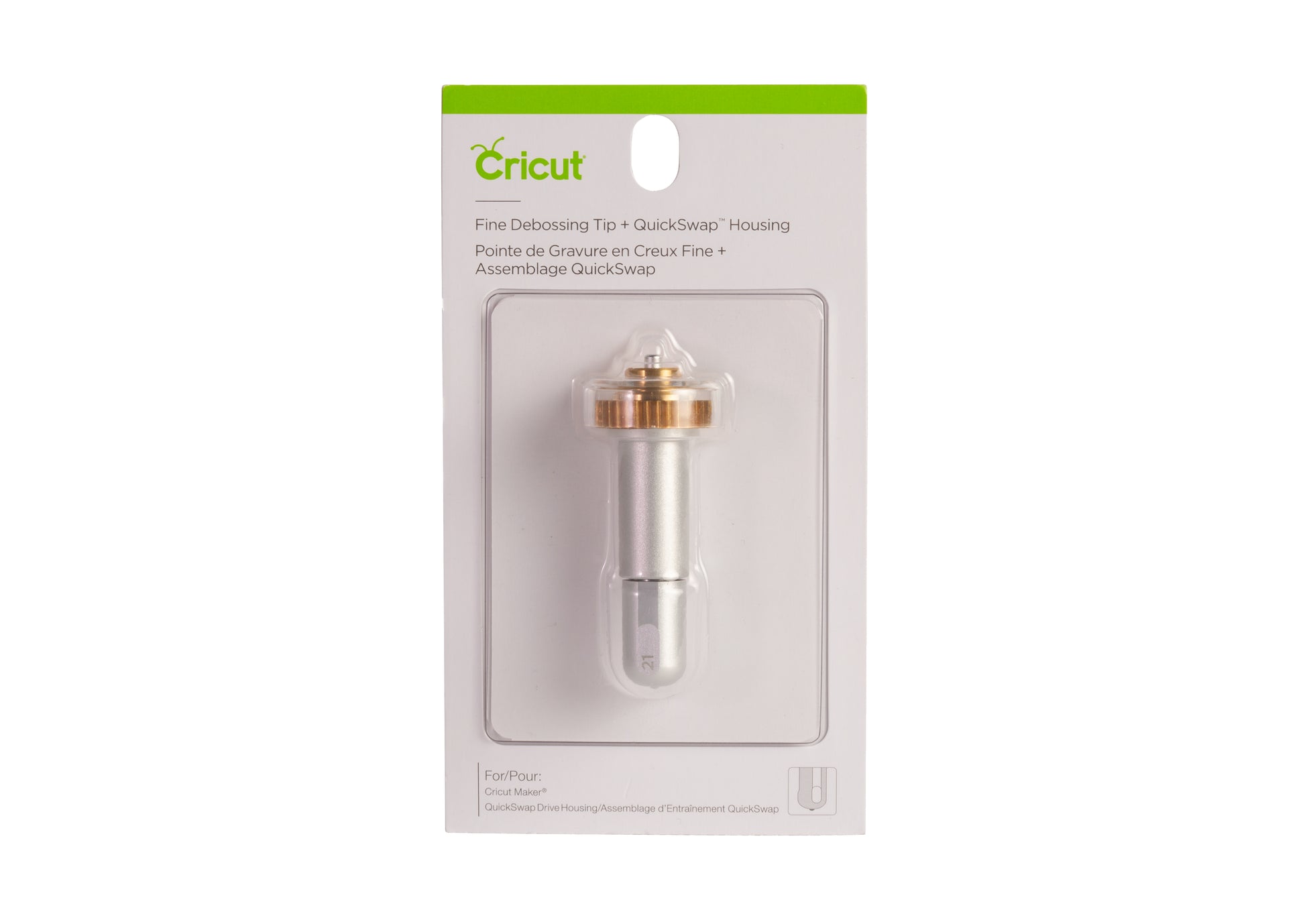 Cricut Prägestift Fine Debossing – Spitze 2,5 mm, für Maker 3, 1 Stück, inkl. Gehäuse