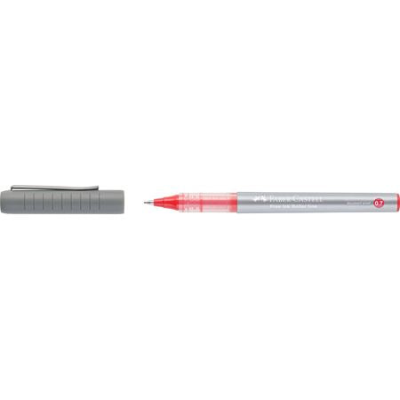 Faber-Castell Free Ink – Tintenroller, 0,7 mm, Rot, dokumentenecht, Druckmechanik, Kunststoff, sortiert