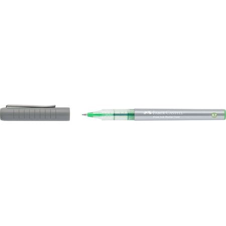 Faber-Castell Free Ink 348166 – Tintenroller, 0,7 mm, Hellgrün, Kunststoff, Blau/Silber/Transparent