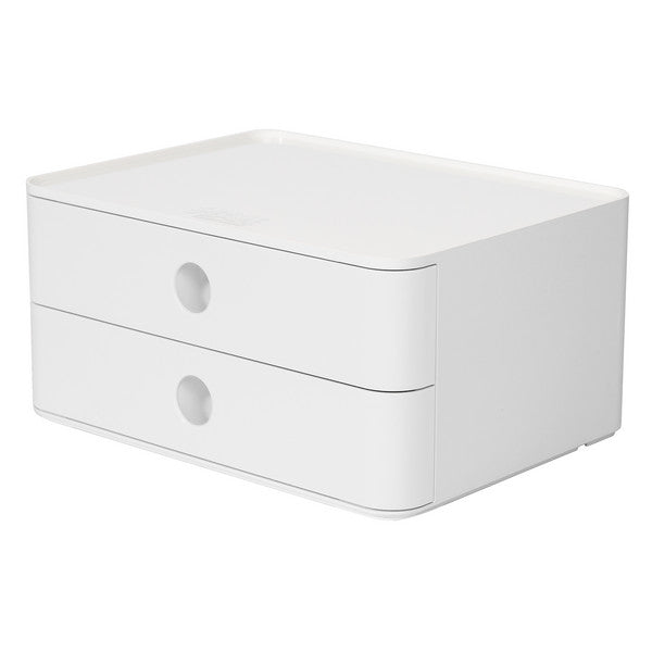 HAN Allison Smart-Box Plus Schubladenelement – 2 Schubladen, Weiss, B 260 × H 125 × T 195 mm