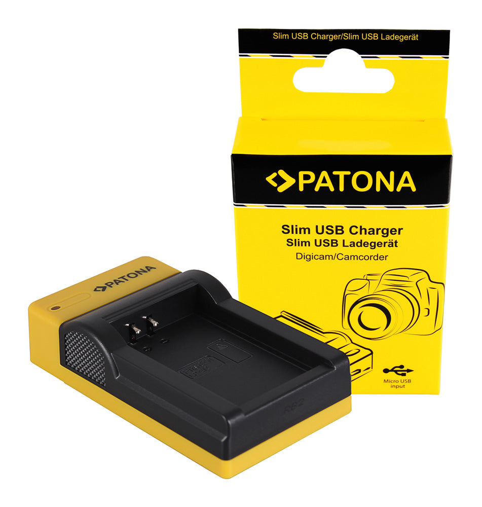 PATONA 151652 Akkuladegerät – für Canon LP-E12, EOS M – 1-fach, USB – Schwarz