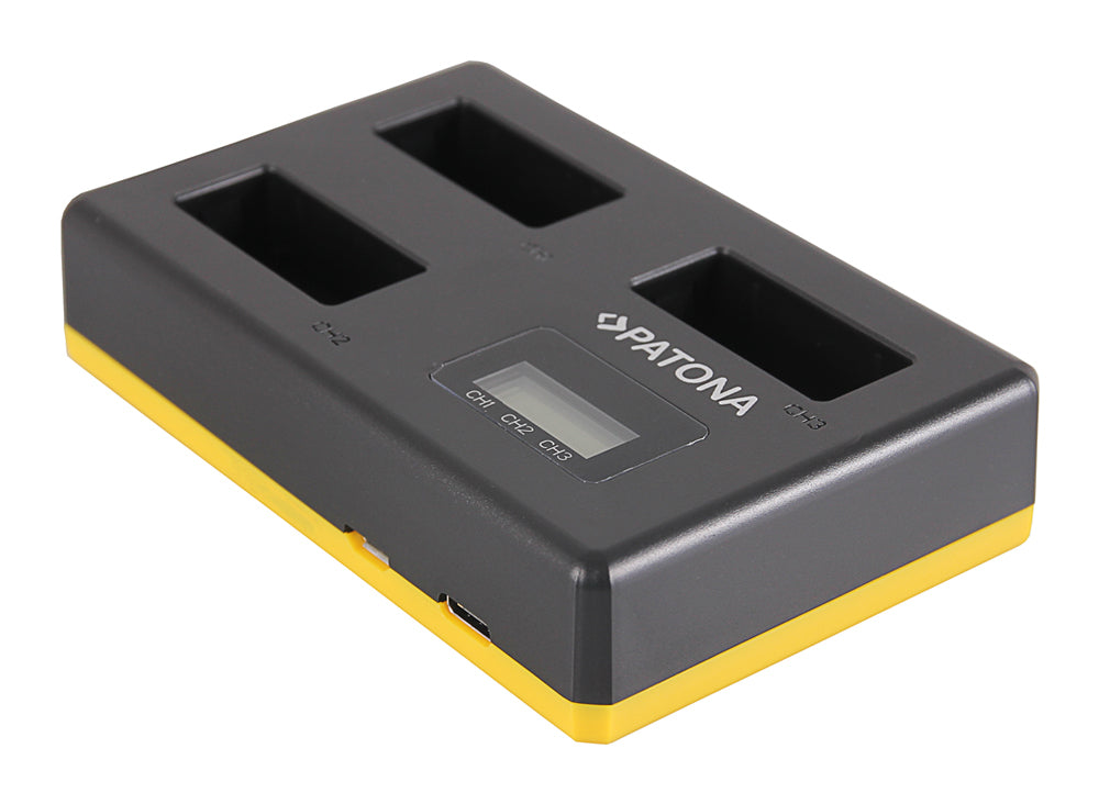 PATONA Triple-Akkulader – für Canon LP-E17 – 3-fach, USB, 8,4 V/0,85 A