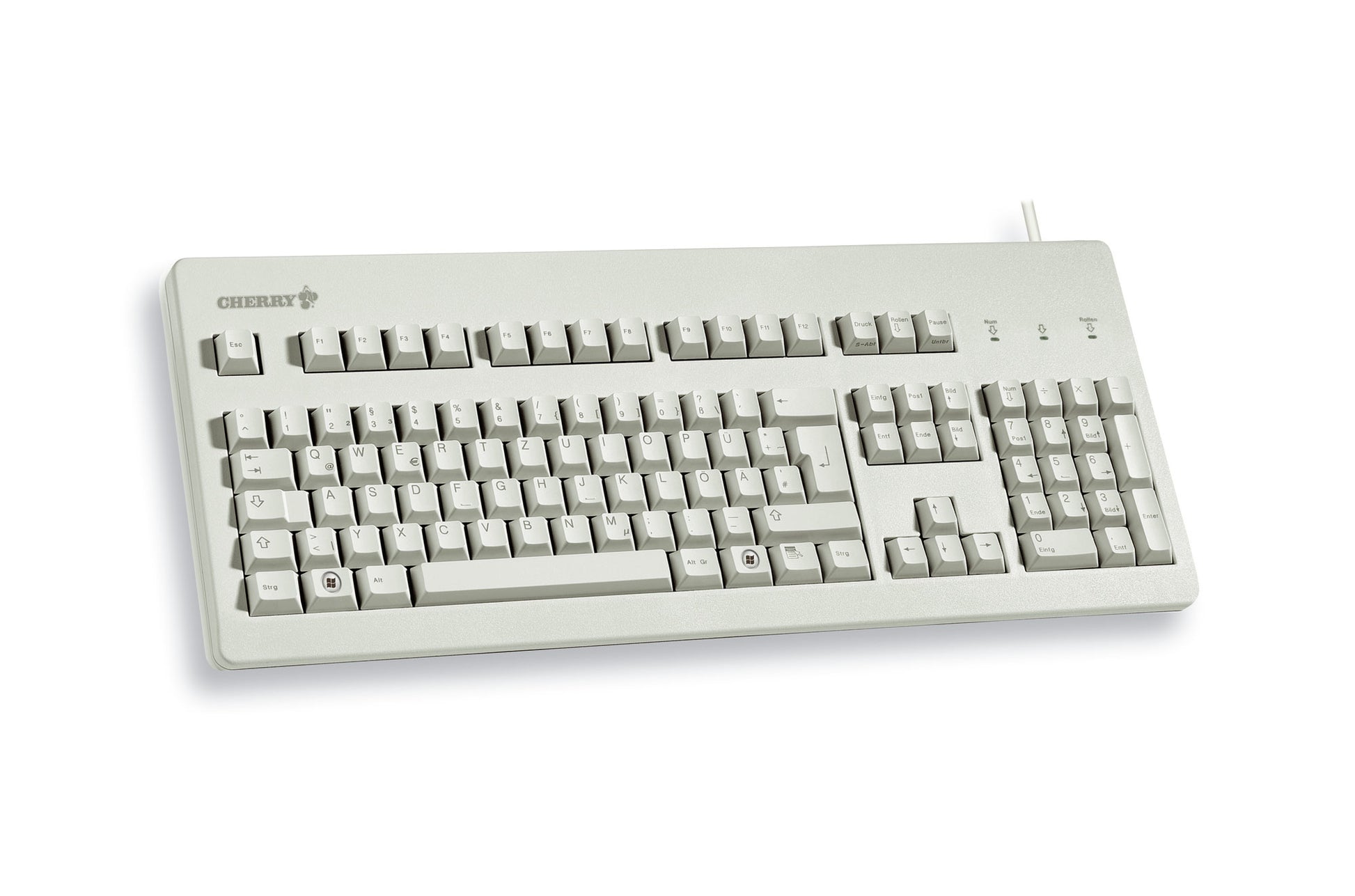 CHERRY G80-3000 – Tastatur, kabelgebunden (USB), UK-Layout (EN), Fullsize (mit Ziffernblock) – für Windows