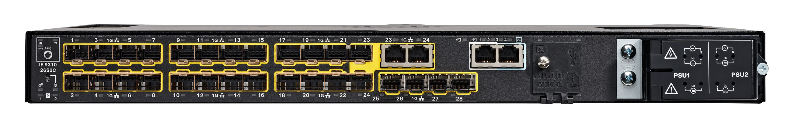 Cisco IE-9310-26S2C-A-RF – Managed Switch – 22×SFP, L2/L3, 19" Rack