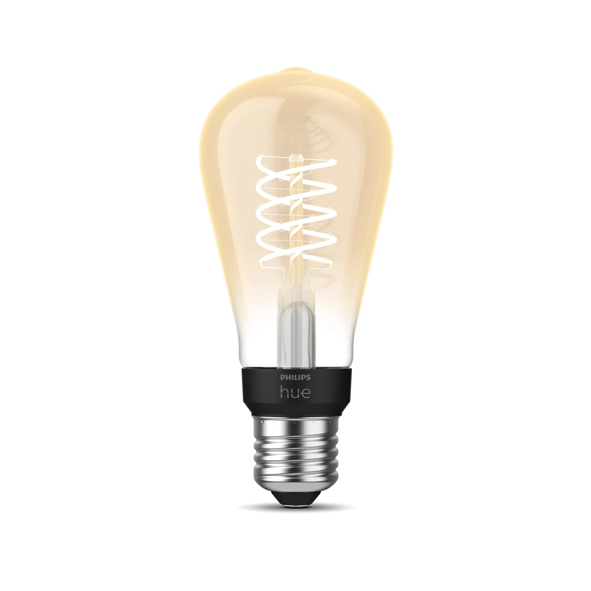 Philips by Signify Philips Hue Smart-Leuchtmittel Weiss ST64 E27 – 550 lm, 7 W, 2100 K, dimmbar, Bluetooth, für Alexa/HomeKit