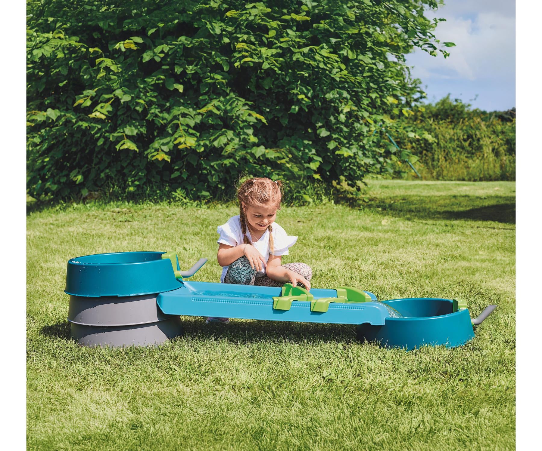 AquaPlay Mudway RUN Wasser-Spiel-Set – 79 × 39,5 × 150 cm – ab 3 J. – Kunststoff – mehrfarbig