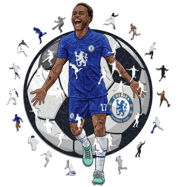 Iconic Puzzles Puzzle Chelsea FC – Raheem Sterling – 270 Teile – 30 × 42 cm – ab 14 J. – Holz – FSC