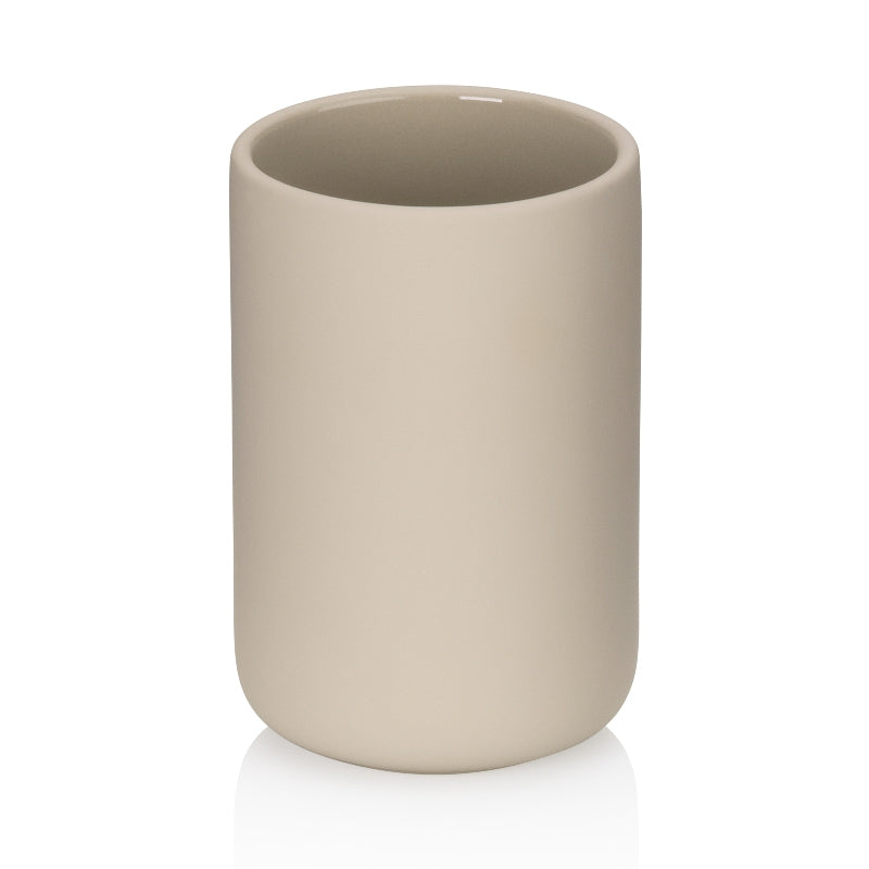 Kela Zahnputzbecher – Keramik, matt, Ø8×11,5 cm, Beige
