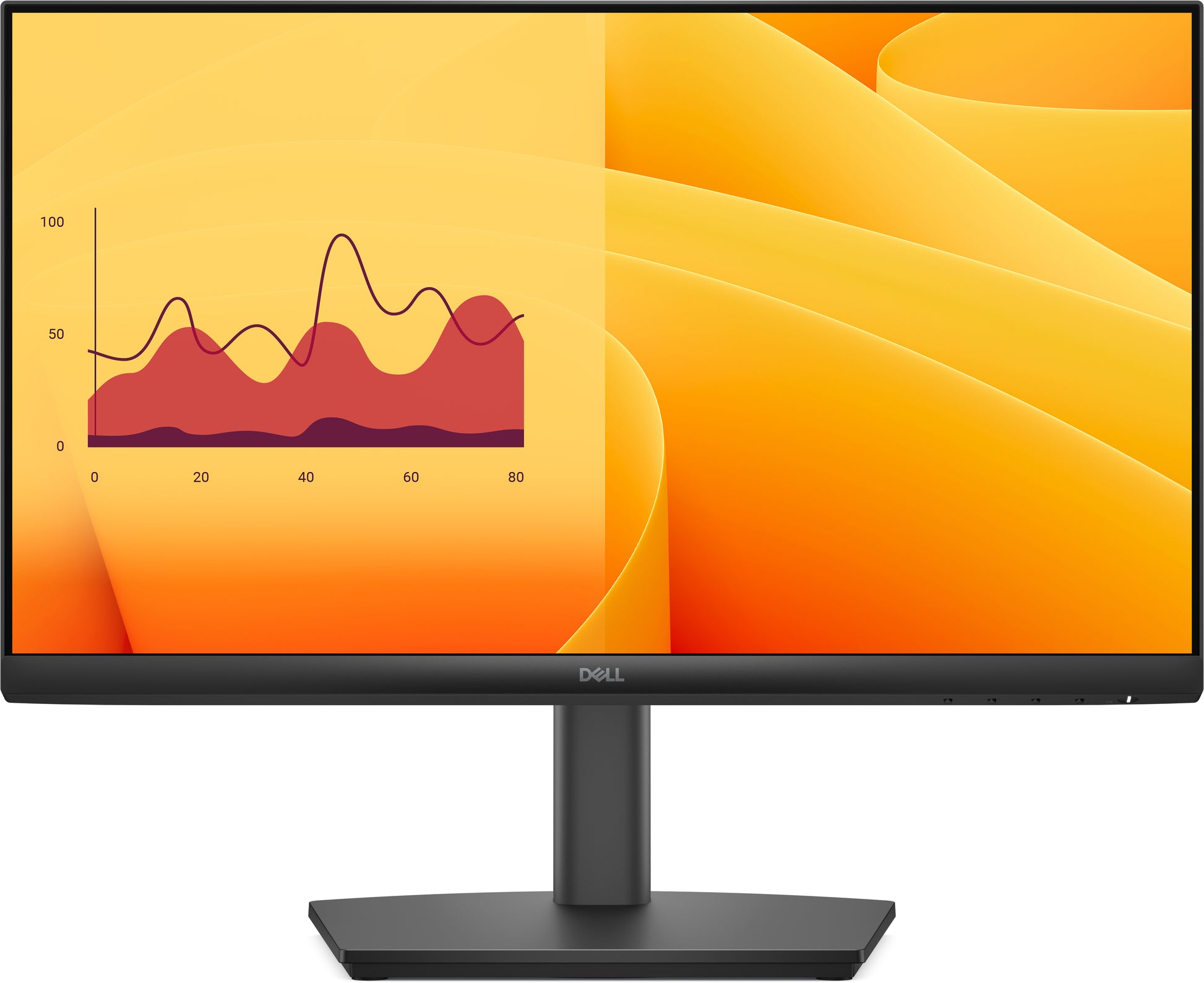 DELL E2225HSM – Monitor, 21,5", VA, 100 Hz, 250 cd/m², Integrierte Lautsprecher, VESA 100 × 100, Schwarz
