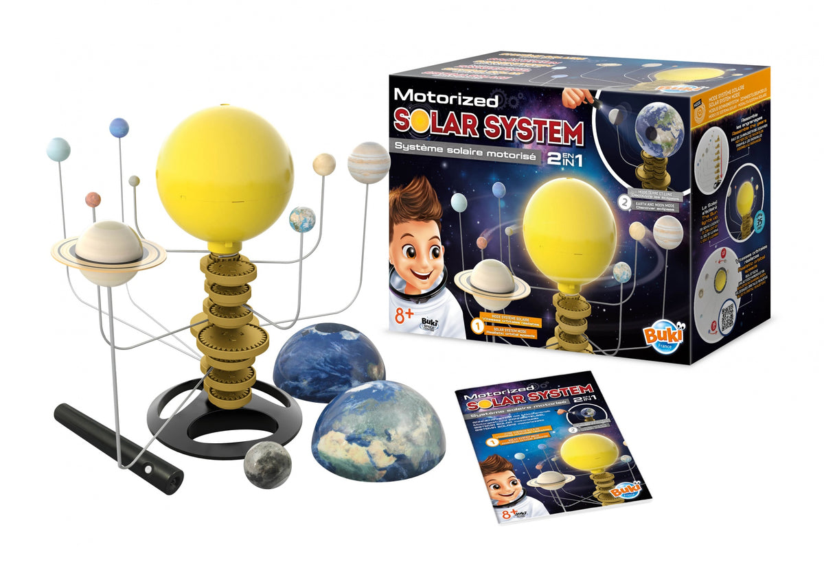 Buki Experimentier-Bausatz – Mobiles Sonnensystem, batteriebetrieben, ab 8 Jahren