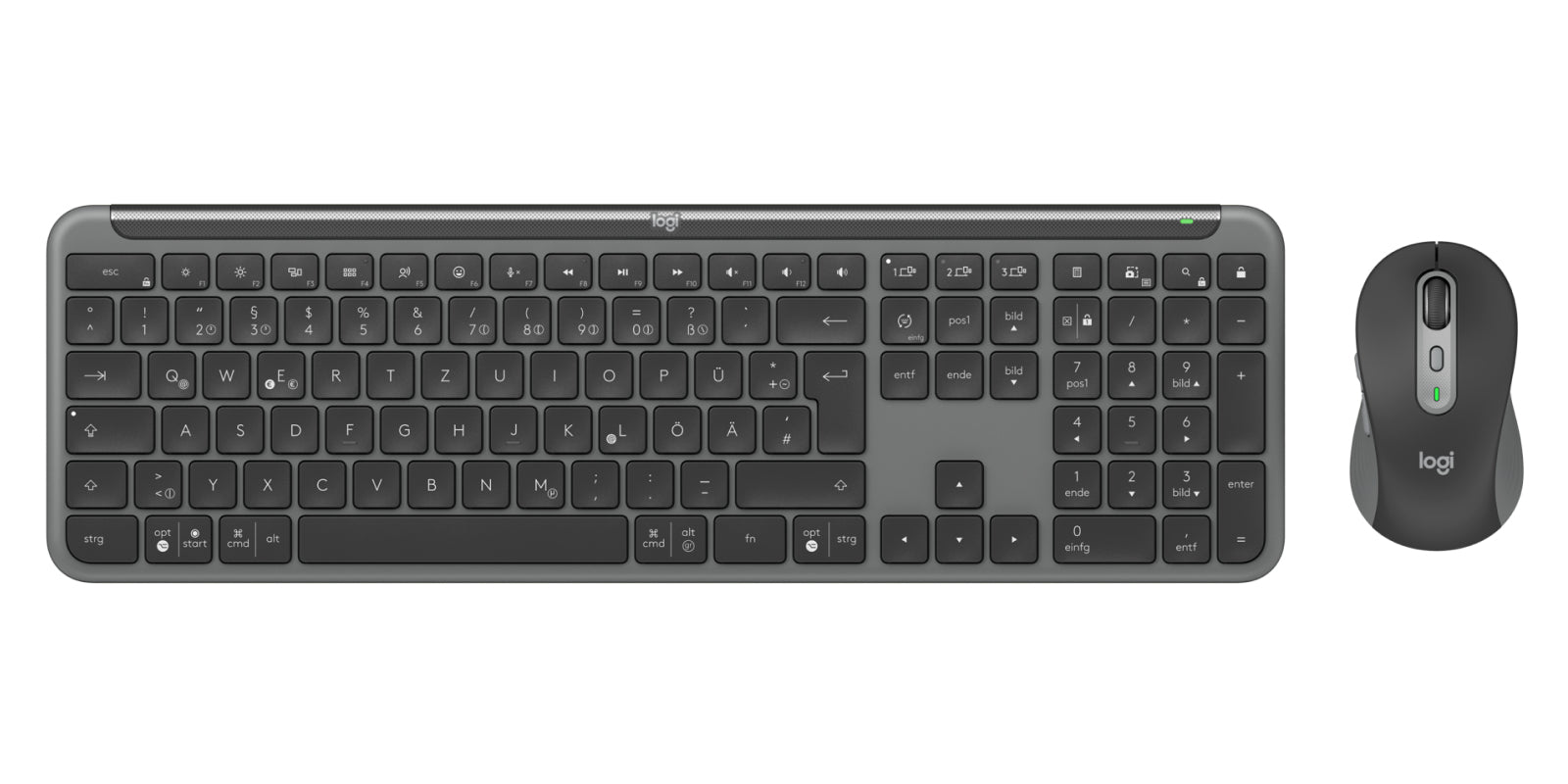 Logitech MK950 – Tastatur, DE-Layout (DE), Grau