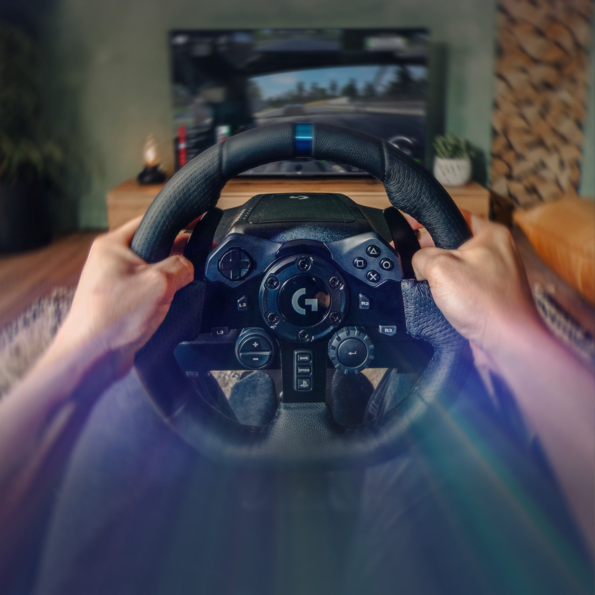 Logitech G G923 – Gamepad – USB (kabelgebunden), Force-Feedback, 900° Drehwinkel, für PC & PlayStation