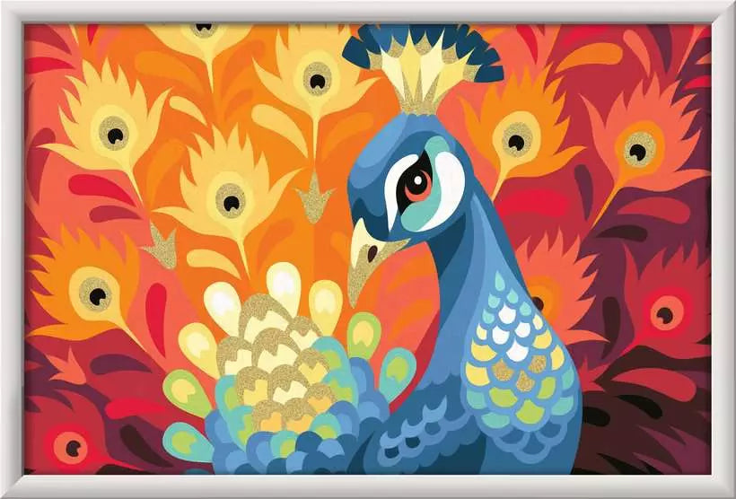 Ravensburger CreArt – Malen-nach-Zahlen-Set – Pfau – ab 11 Jahren