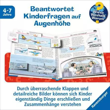 Ravensburger Buch – Wieso? Weshalb? Warum? – Alles über Flugzeuge (Band 20), Spiralbindung, 16 Seiten