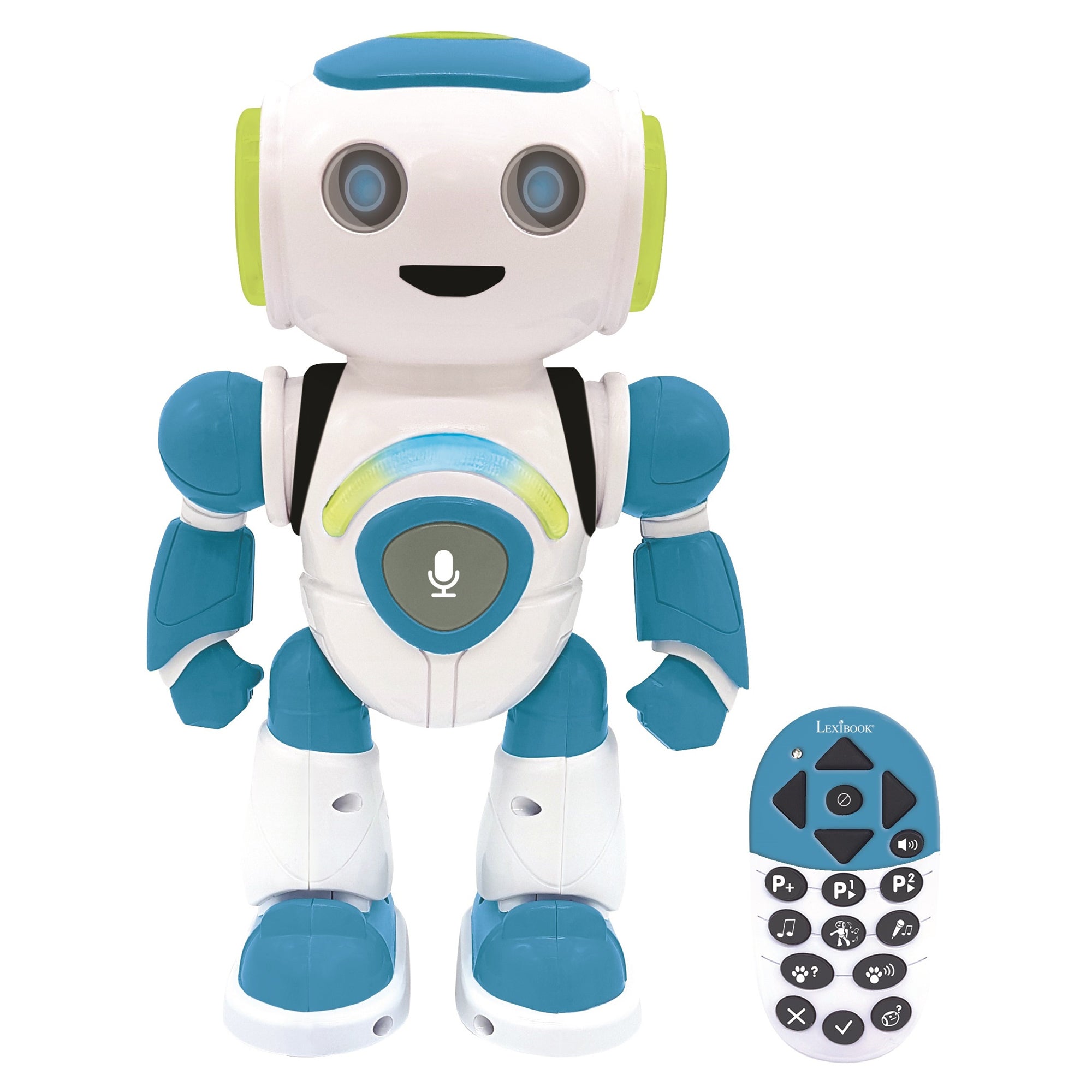 Lexibook Powerman Junior Roboter – Fernsteuerung, Sprachfunktion – 24,2 cm – ab 3 J. – Kunststoff, blau/weiss