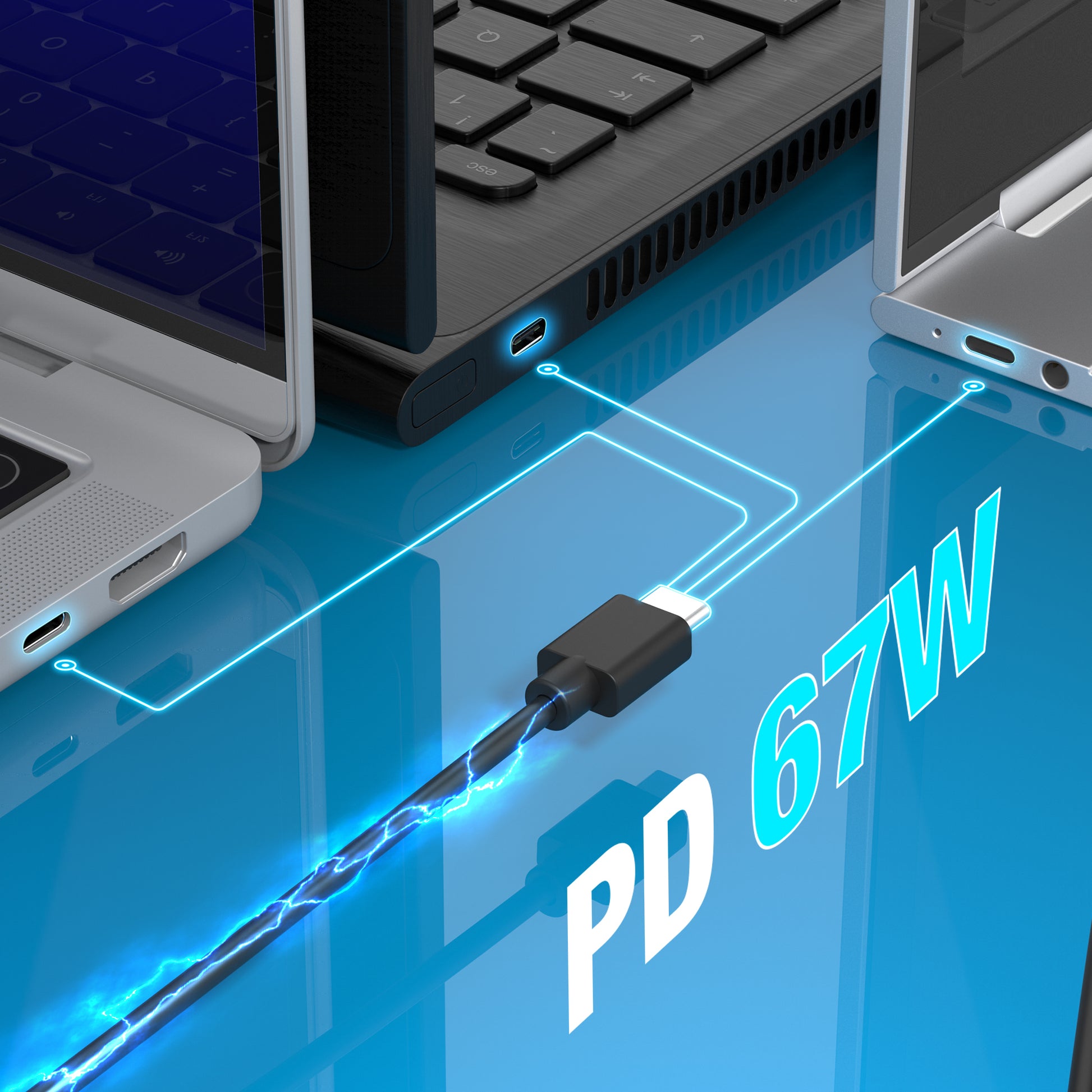 j5create Ladegerät (EU) – 67 W, 1× USB-C, PD, GaN