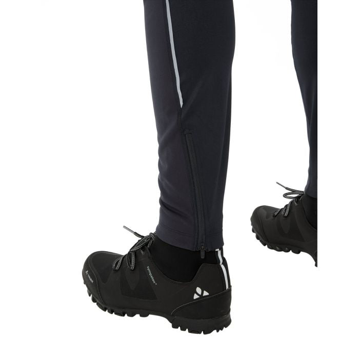 VAUDE Posta II Velohose – XXL – Schwarz, Polyester (recycelt)/Elasthan, winddicht, reflektierend