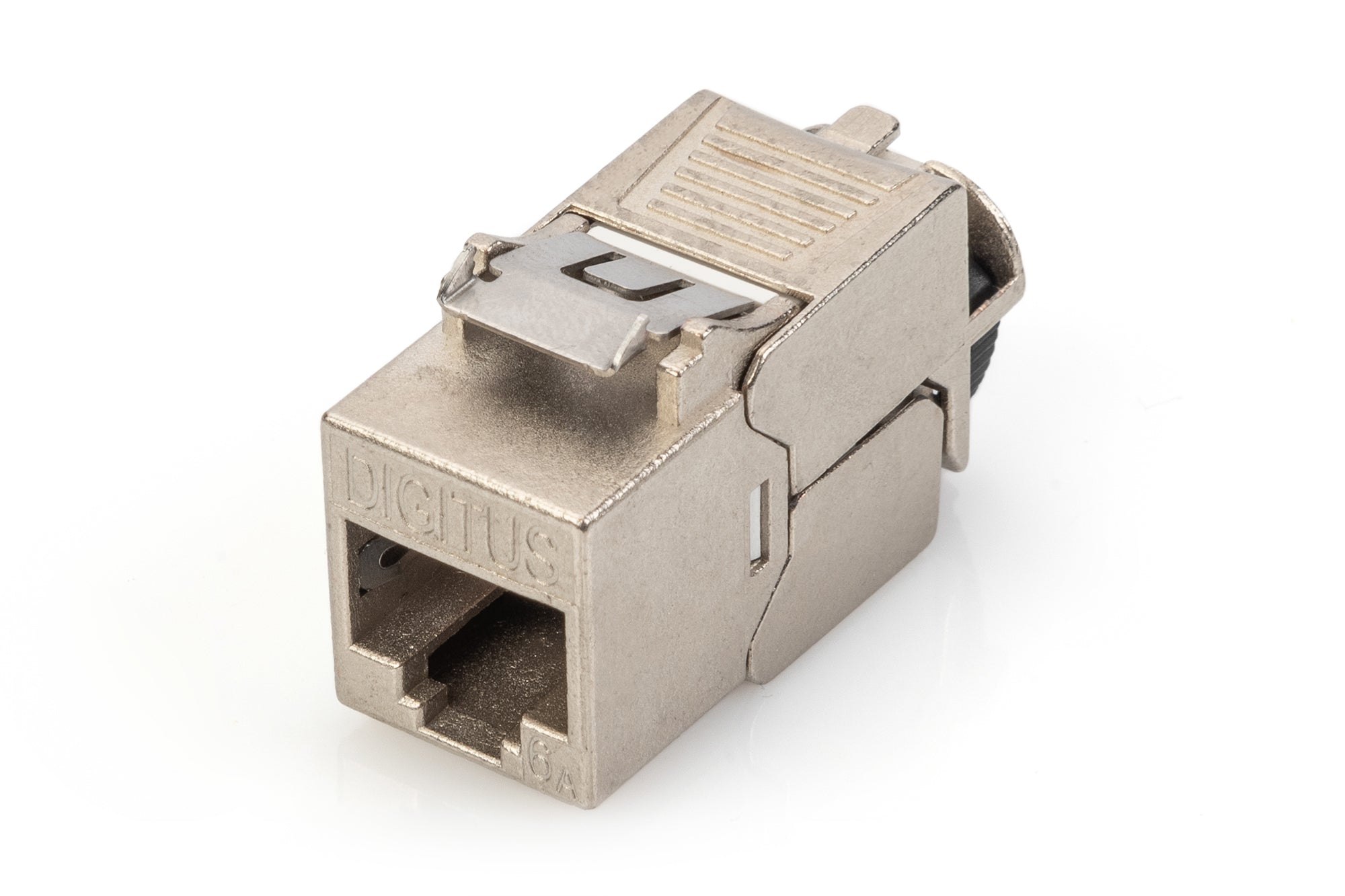 Digitus Keystone-Modul Cat6A – geschirmt (S/UTP), RJ-45, 10GBase-T, 24er-Set, Silber, flach