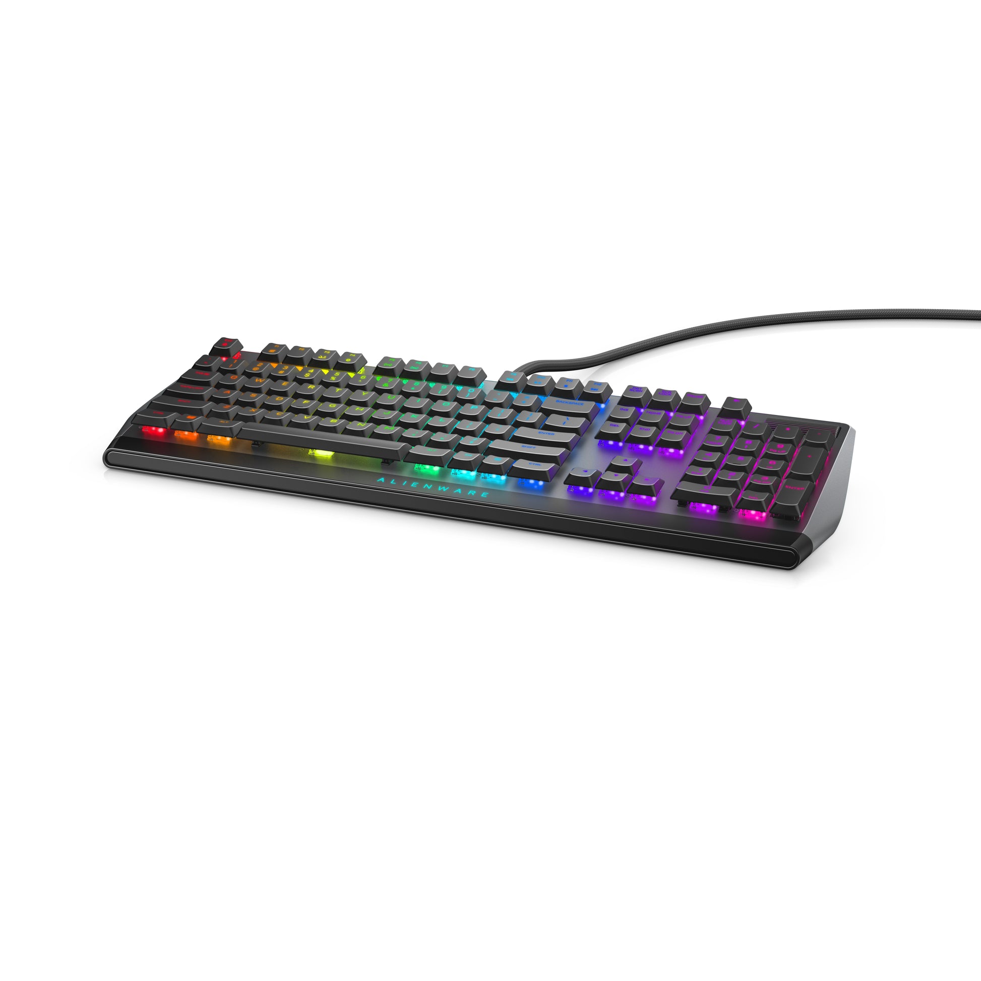Alienware AW510K – Gaming-Tastatur – Mechanisch (Cherry MX Red) – Kabelgebunden, USB – RGB – Schwarz/Grau