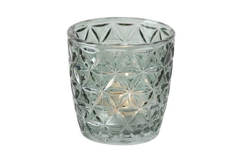 Boltze Marilu Windlicht – Glas, Grün – Ø 7,5 × 7,5 cm – 4-teilig