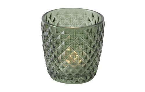 Boltze Marilu Windlicht – Glas, Grün – Ø 7,5 × 7,5 cm – 4-teilig