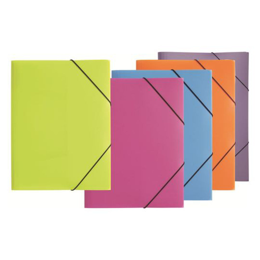 Pagna Gummibandmappe A3 – 3 Klappen, Polypropylen (PP), schwarz, 5 Stk.