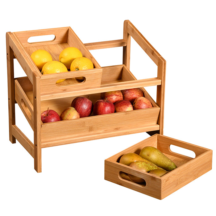 Kesper Bistro-Set – Braun – Bambus – Für den Innenbereich