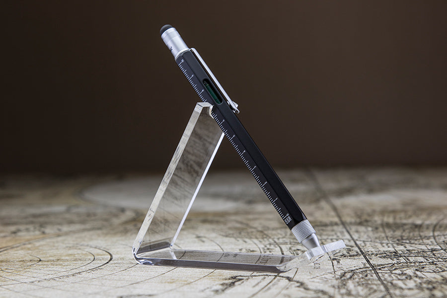 TROIKA Construction Pen PIP20/BK Kugelschreiber – Schwarz, Spitze 1 mm, Messing, nachfüllbar