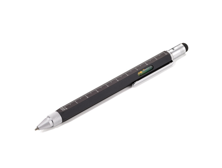 TROIKA Construction Pen PIP20/BK Kugelschreiber – Schwarz, Spitze 1 mm, Messing, nachfüllbar