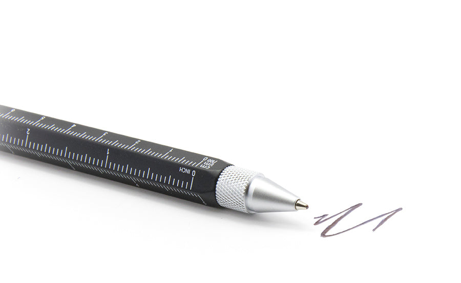 TROIKA Construction Pen PIP20/BK Kugelschreiber – Schwarz, Spitze 1 mm, Messing, nachfüllbar