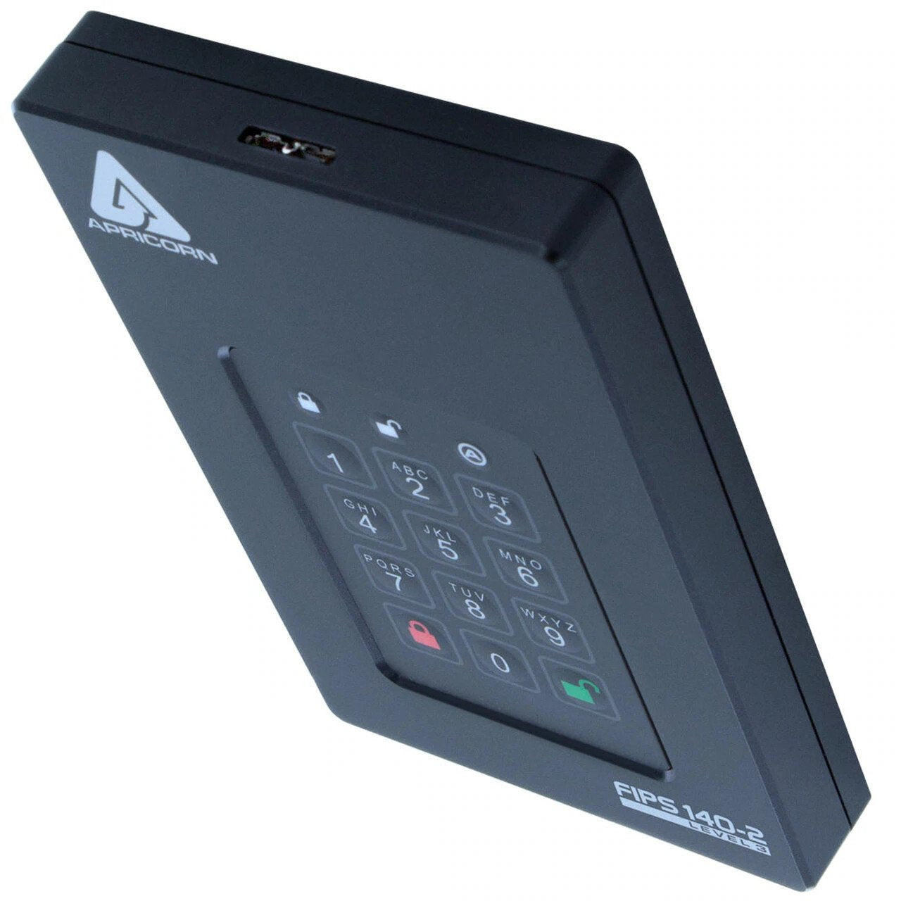 Apricorn Fortress L3 – 512 GB SSD, USB 3.2 Gen 1 (Typ A), Hardware-Verschlüsselung FIPS 140-2 Level 3