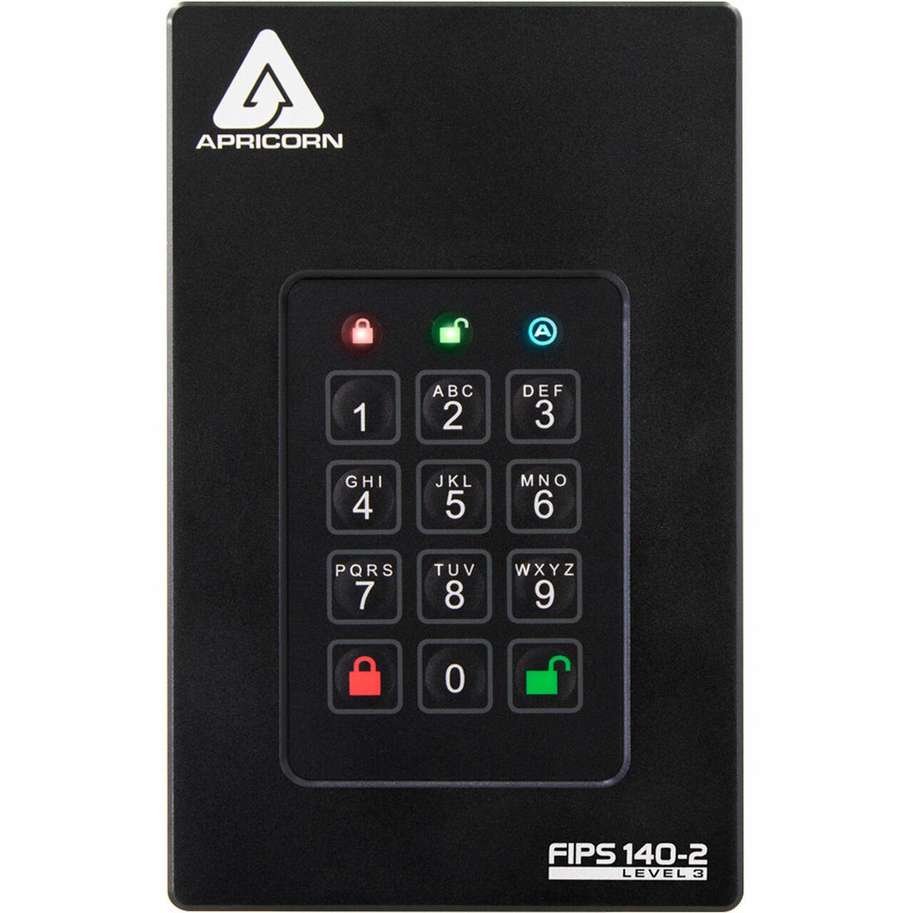 Apricorn Fortress L3 – 512 GB SSD, USB 3.2 Gen 1 (Typ A), Hardware-Verschlüsselung FIPS 140-2 Level 3