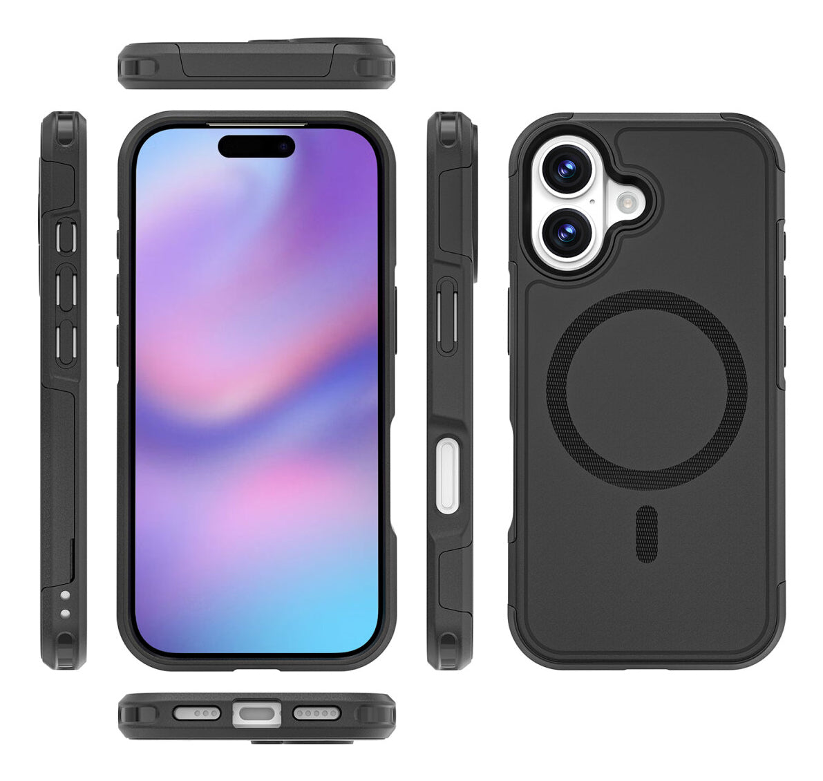 4smarts Backcover Defend – für Apple iPhone 17 – schwarz – TPU/PC – MagSafe-kompatibel, stossfest