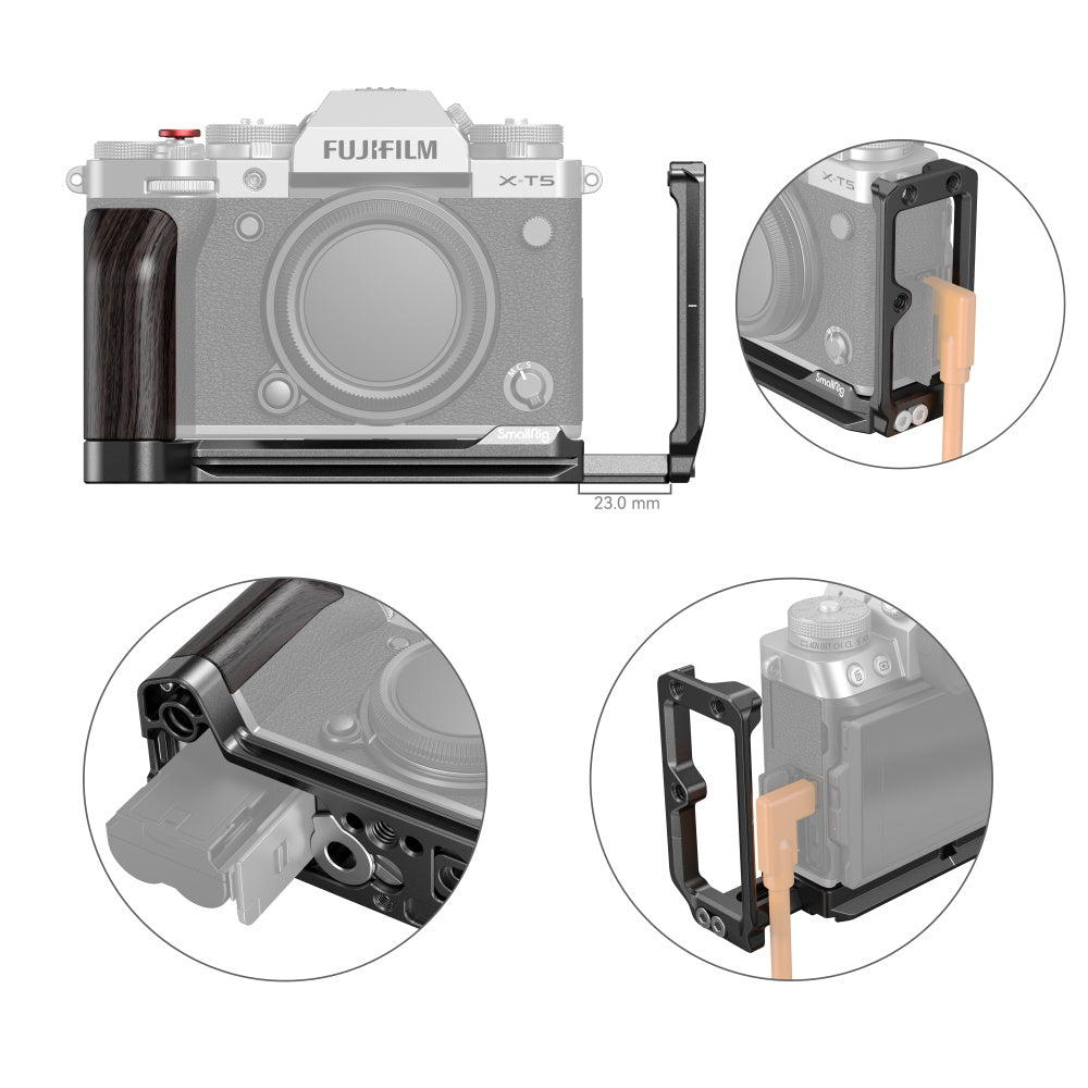SmallRig 4137 Montageplatte – für Fujifilm X-T5 – Schwarz