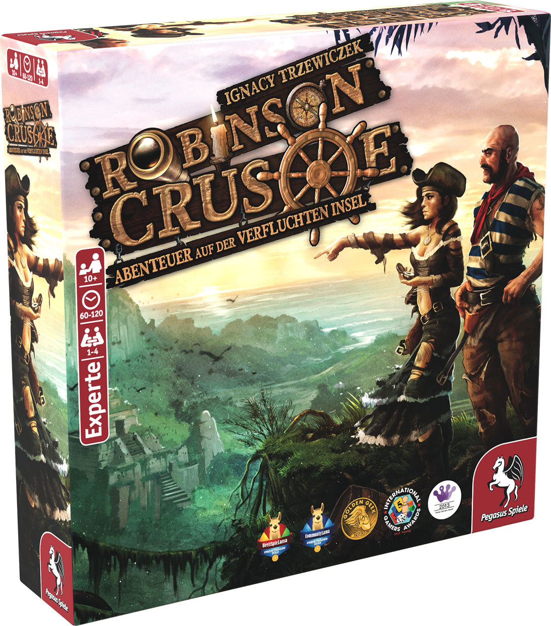 Pegasus Robinson Crusoe – Brettspiel, 1–4 Spieler, ab 10 Jahren, 120 Min., DE