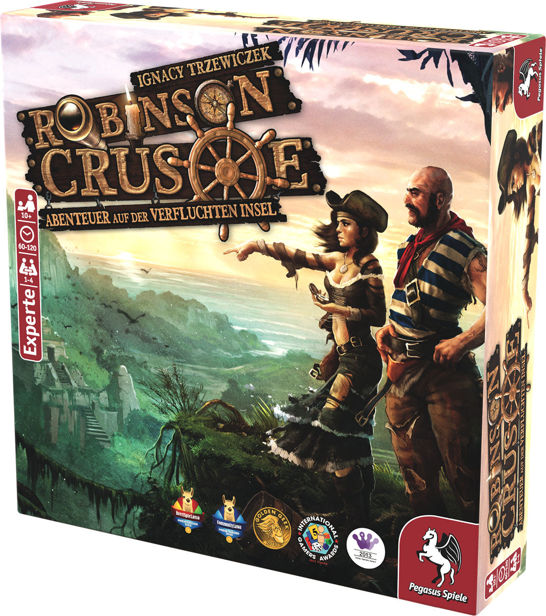 Pegasus Robinson Crusoe – Brettspiel, 1–4 Spieler, ab 10 Jahren, 120 Min., DE
